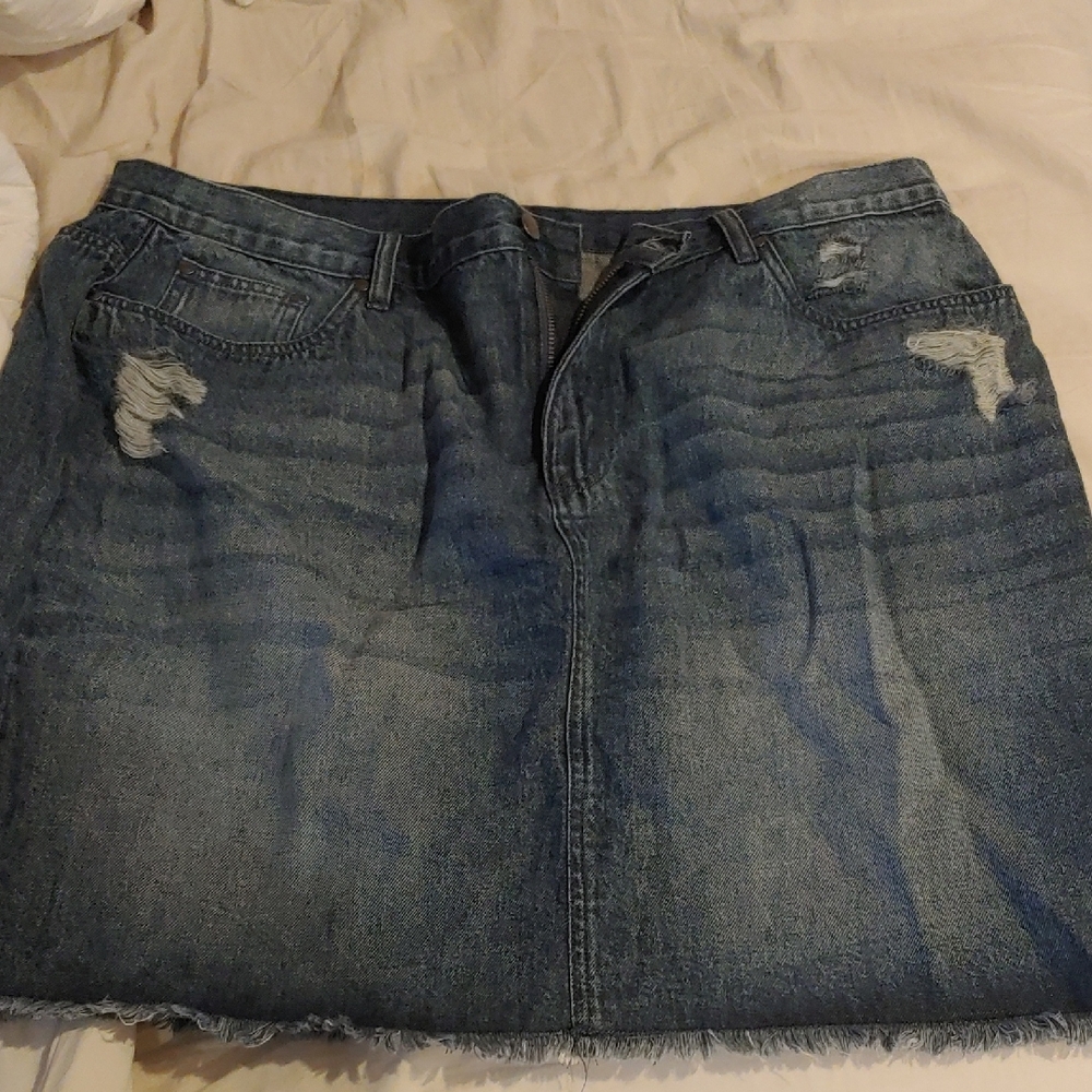 VENUS Blue Mini Pencil Skirt Casual
